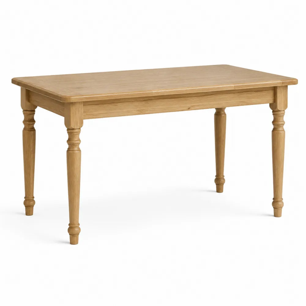 Esstisch Rechteckig Eiche Massivholz Tischplatte Natur 180 cm x 90 cm x 75 cm